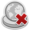 аватар Значок земного шара с крестиком красным