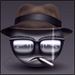 аватар Смайлик в шляпе с сигаретой