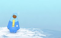аватар рисунок человека  на льдинах