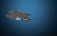 аватар облака с надписью на фоне синем