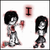 аватар Нарисованный Эмо отдаёт своё сердце девушке