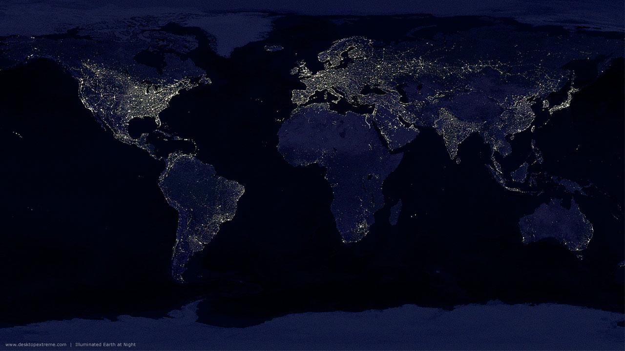 обои Земля ночью фото
