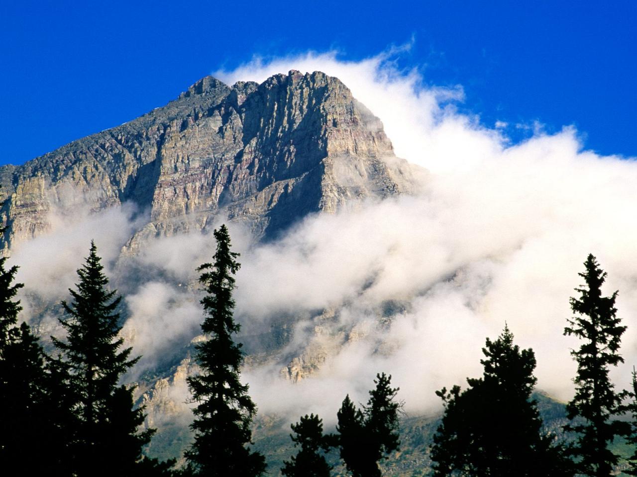 обои Mountain Mist, Glacier National Park, Montana фото