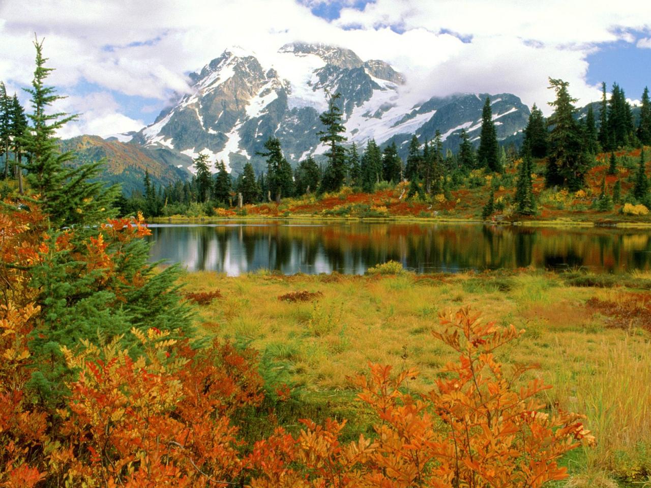 обои Mount Shuksan, North Cascades, Washington фото