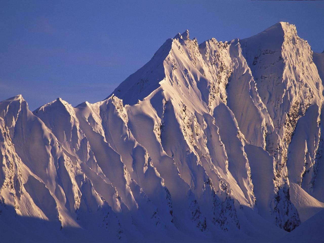 обои Alpenglow on Peak, Chugach Mountains, Alaska фото