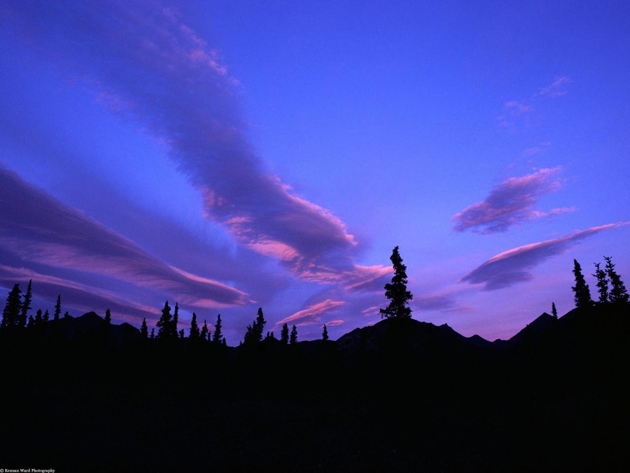 обои Sunset Colors Denali National Park, Alaska фото