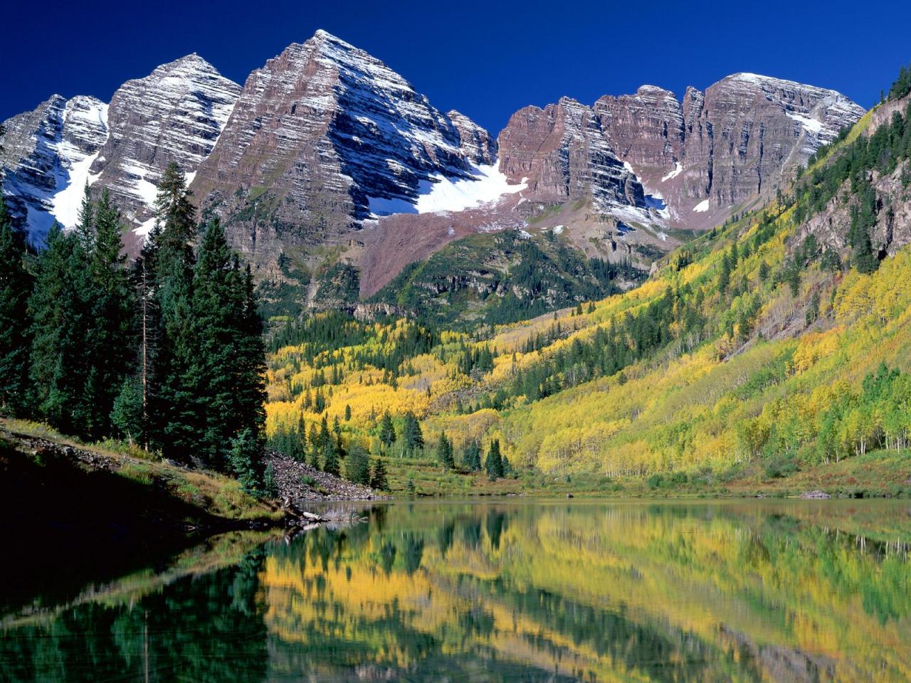 обои Maroon Bells, White River National Forest, Colorado фото