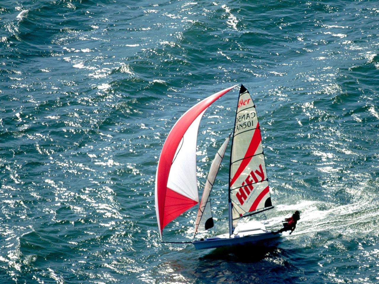 обои Olympic Class 49er, Columbia River, Oregon фото