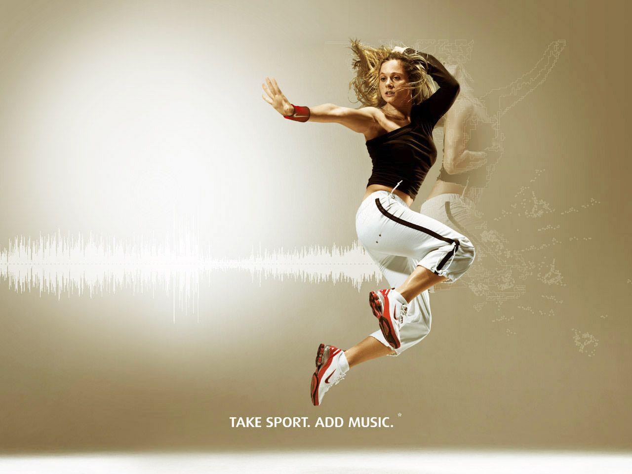 обои Sport and music фото