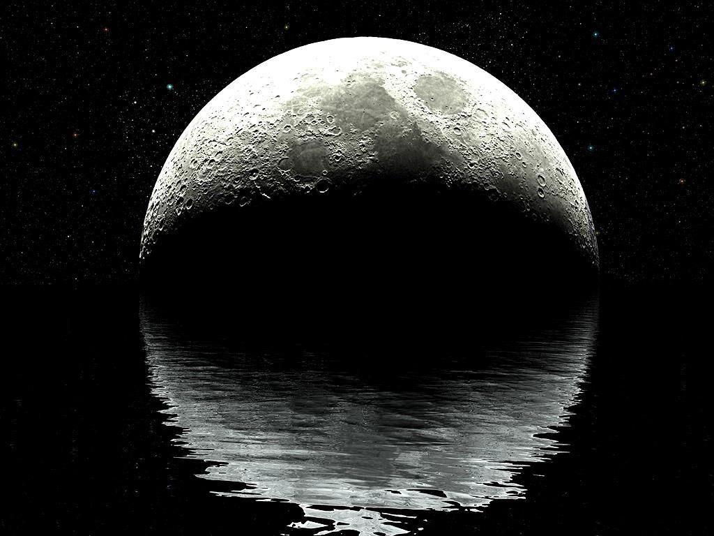 Обои для рабочего стола Луна фото - Раздел обоев: Космос