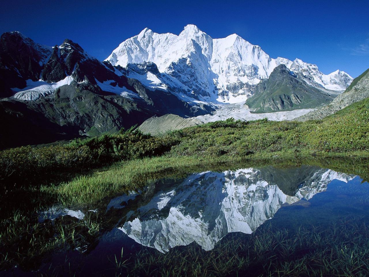 обои Chomolonzo Peak, Kangshung Glacier, Tibet фото