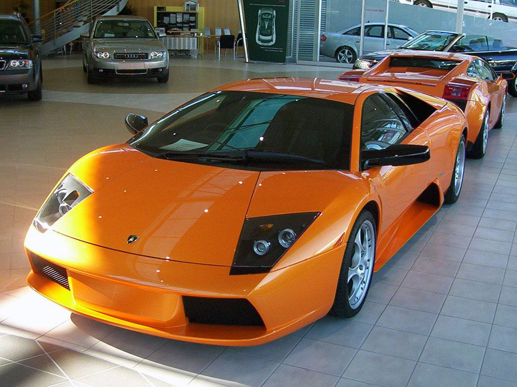 обои Оранжевый Lamborghini фото