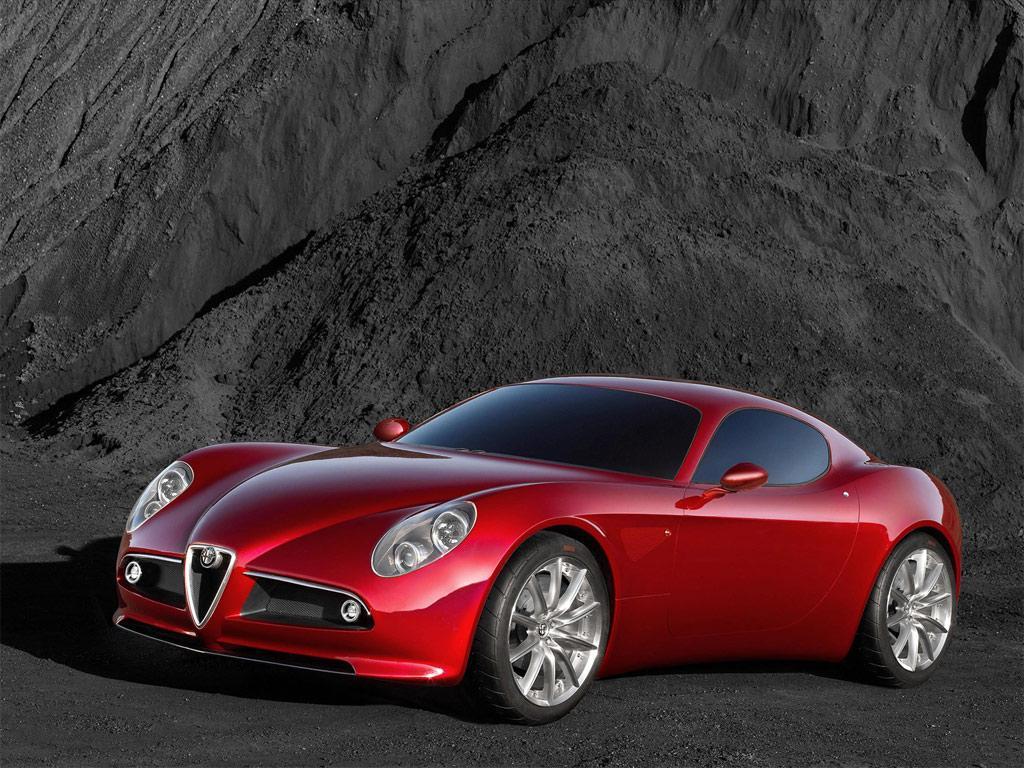 обои Alfa Romeo red coupe фото