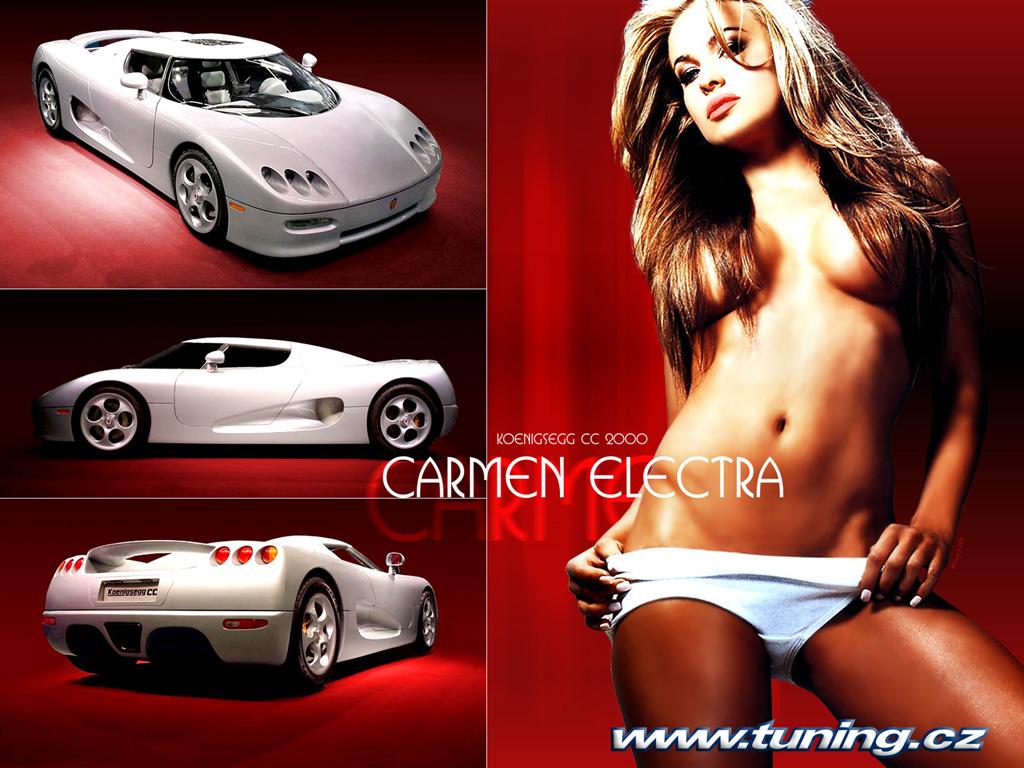 обои Carmen Electra with Koenigsegg CC фото