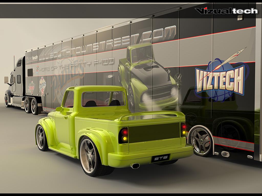 обои Ford f 100 green фото