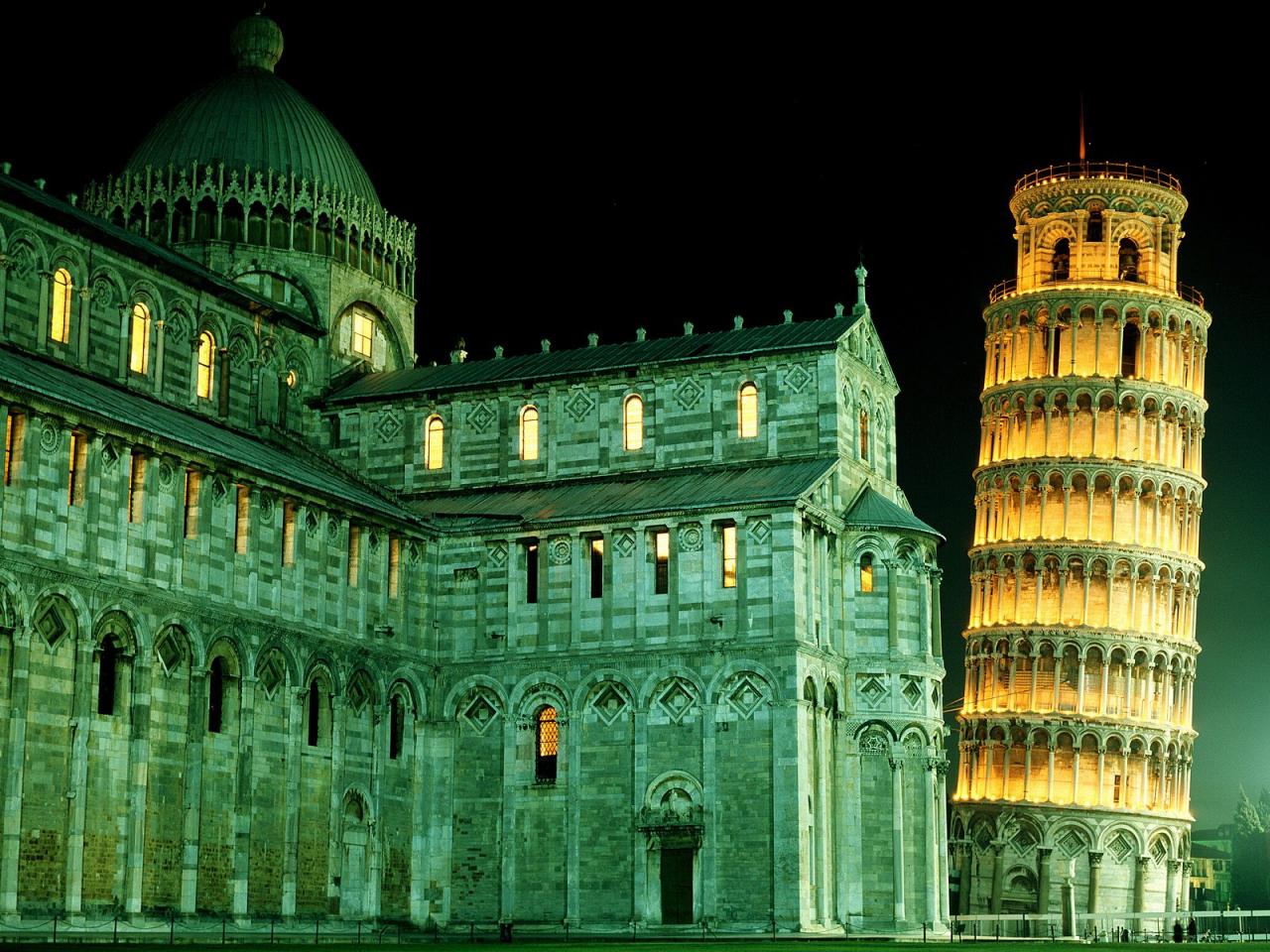 обои Duomo and Leaning Tower, Pisa, Italy фото