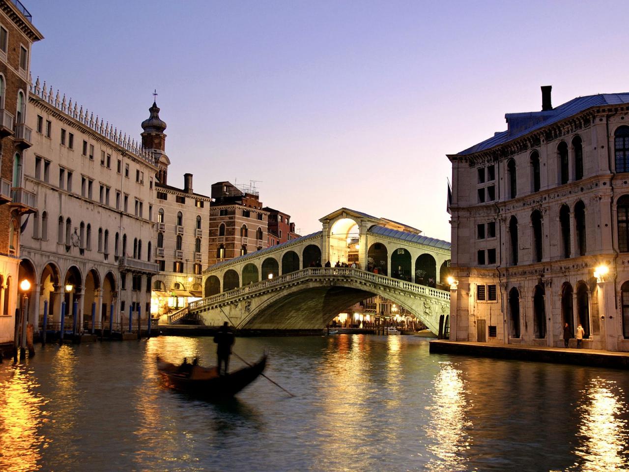 обои Rialto Bridge, Grand Canal, Venice, Italy фото