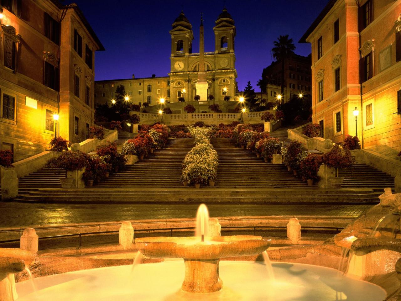 обои Trinita dei Monti Church, Spanish Steps, фото