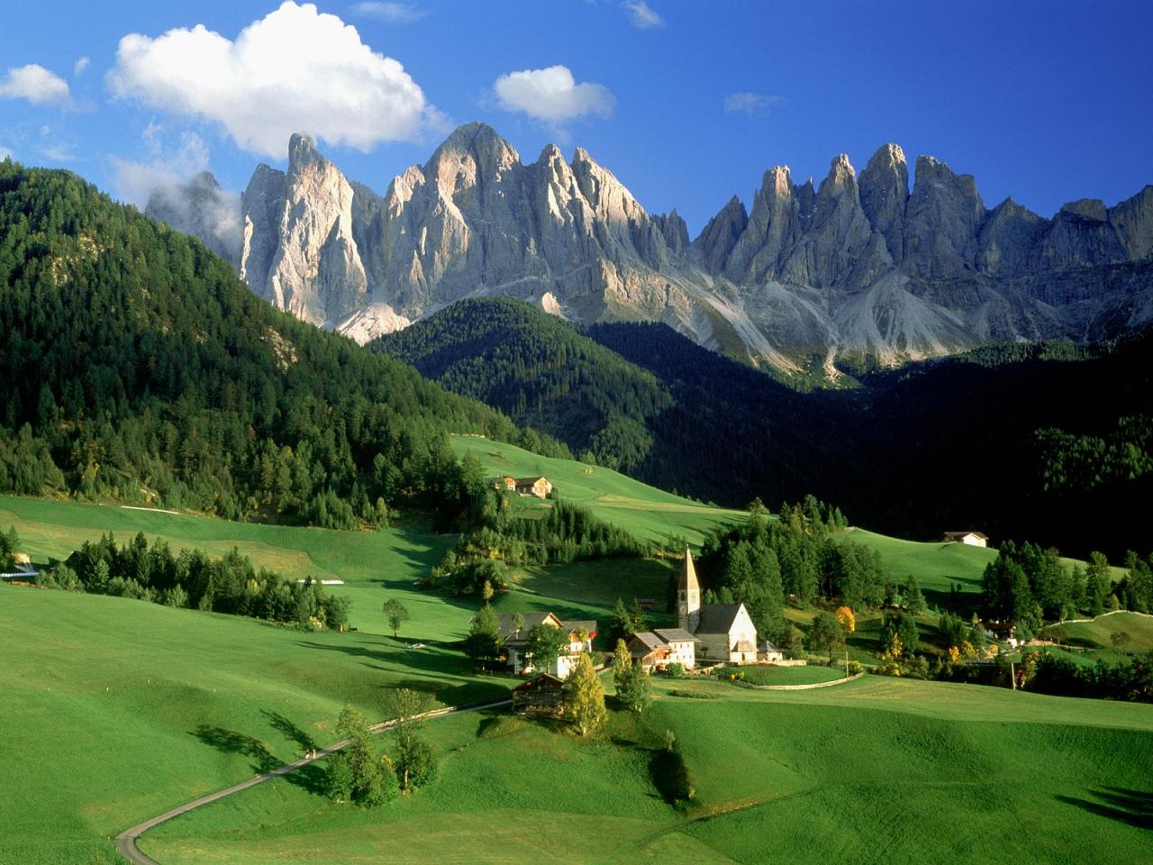 обои Val di Funes, Dolomites, Italy фото