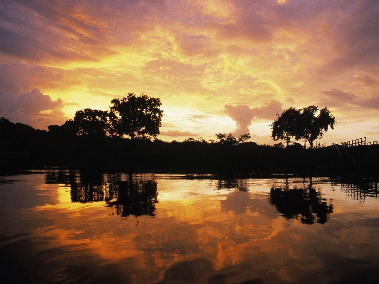 обои Dramatic Sunset, Guyana фото