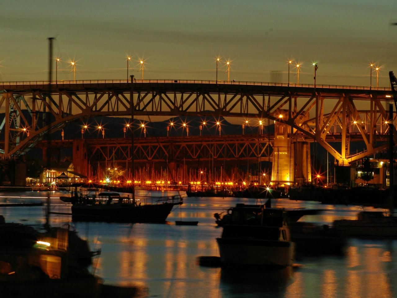 обои Мосты в ночи фото