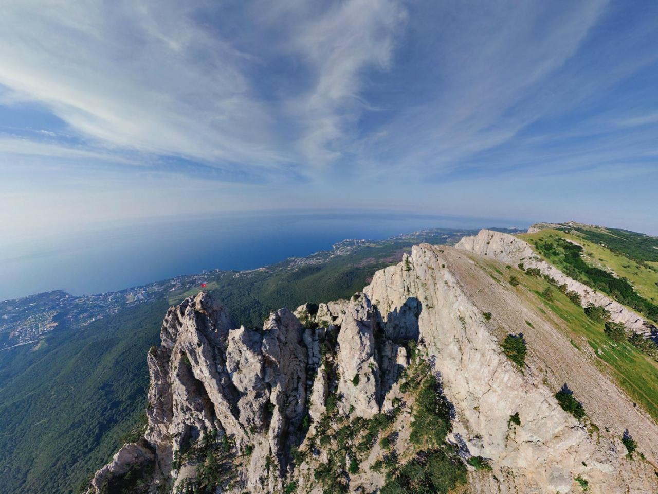 обои Скалы,   вдали море фото