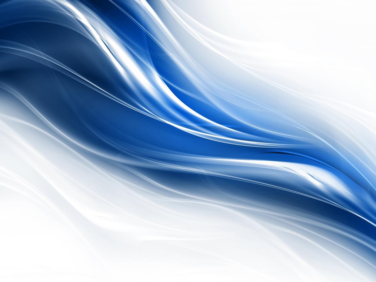 обои Бело - голубая волновая абстракция фото