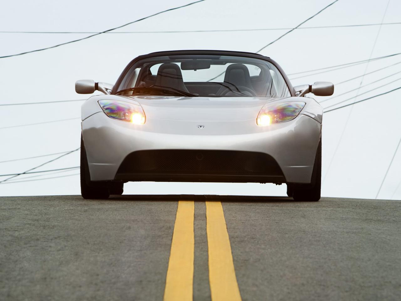 обои Tesla Roadster 2007 фары фото