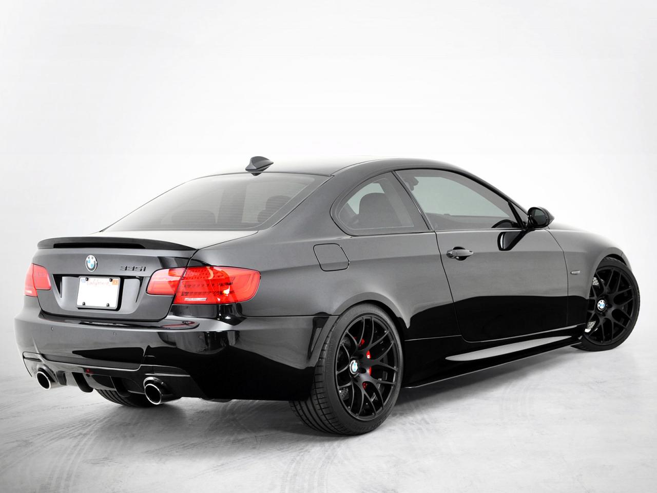 обои EAS BMW 335i Coupe Black Saphire (E92) 2012 боком фото