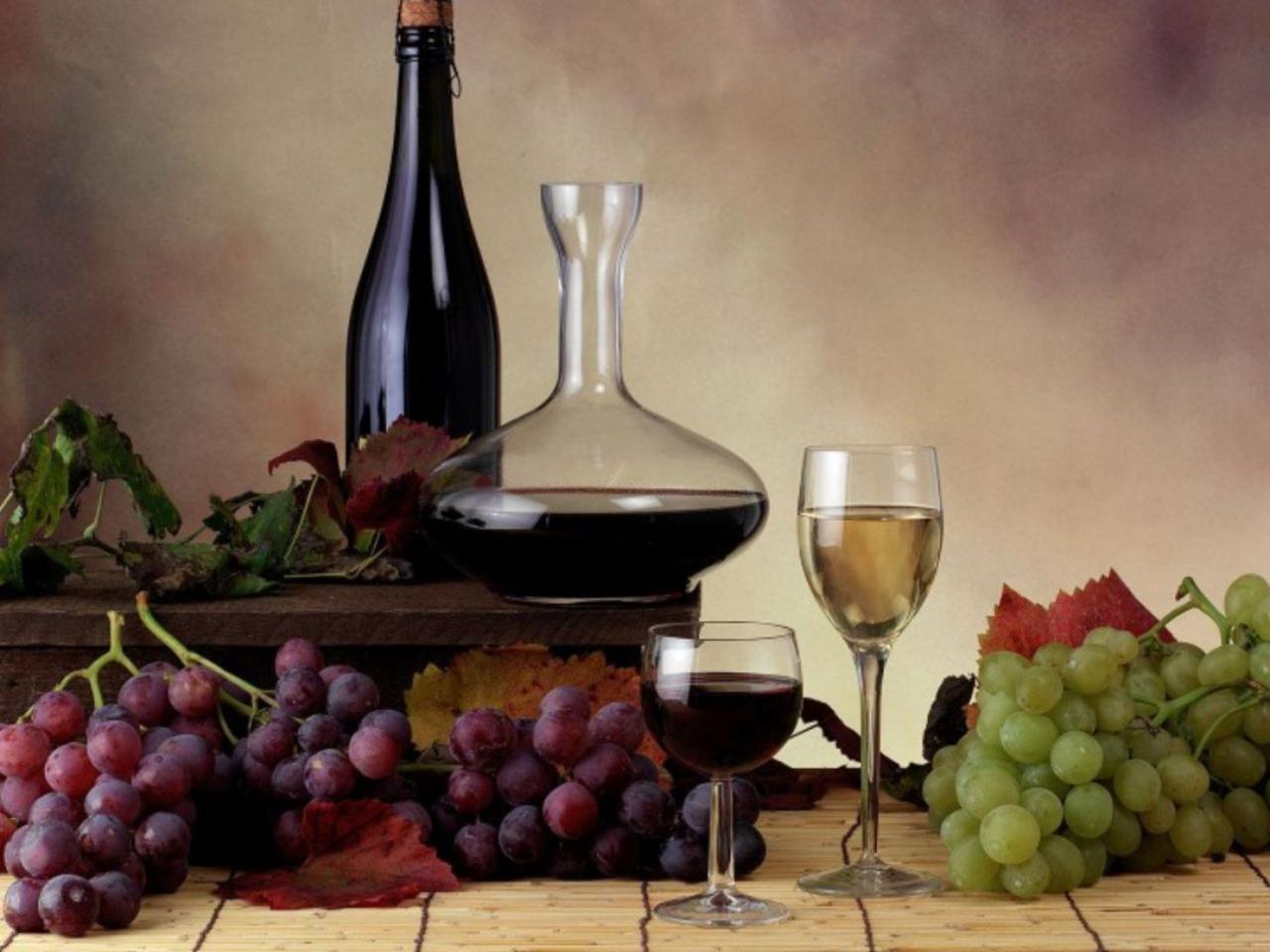 обои Вино и виноград фото