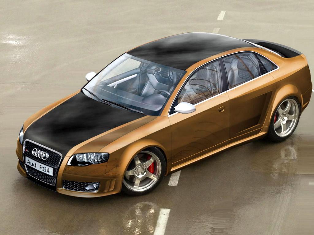 обои Audi RS4 Gold фото