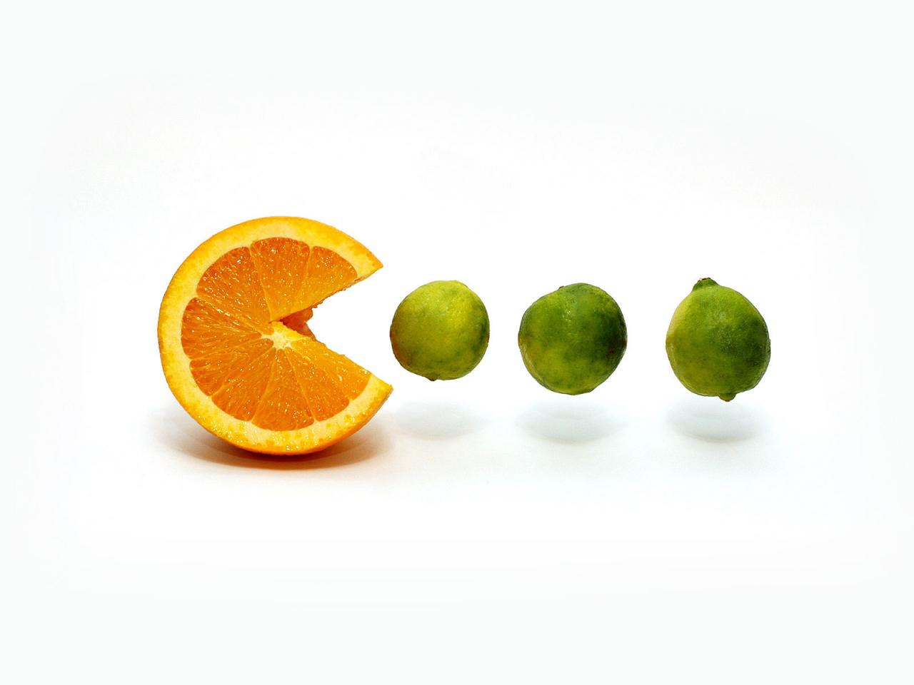 обои Апельсин ест лайм фото