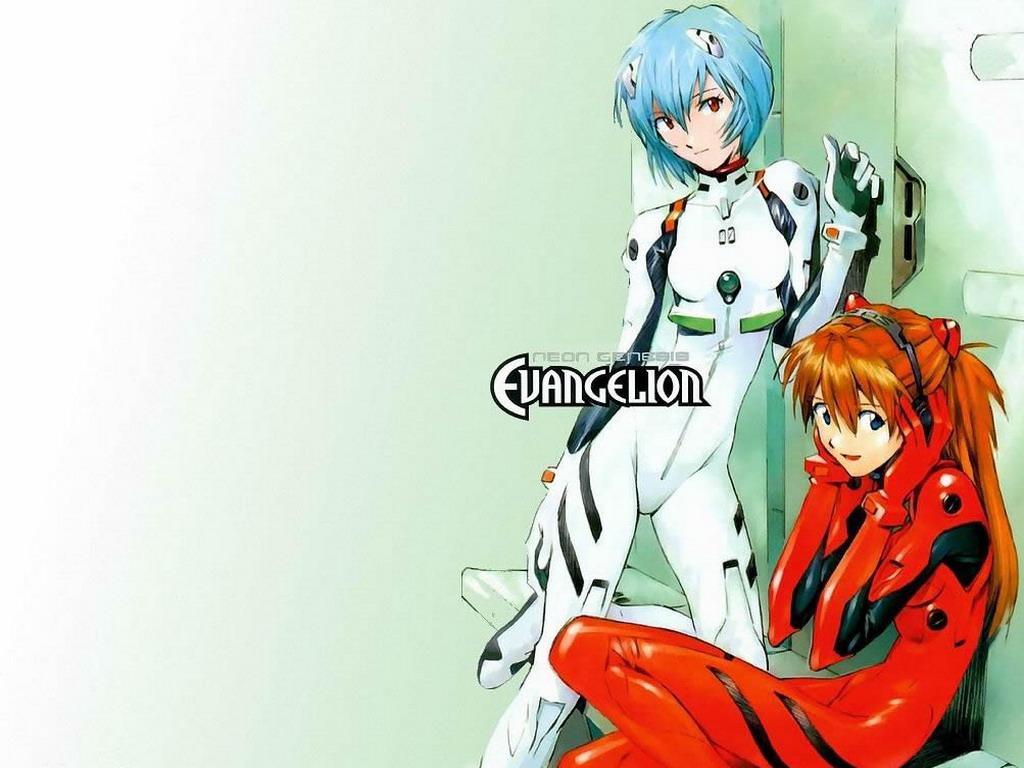 обои Evangelion - 2 девушки фото