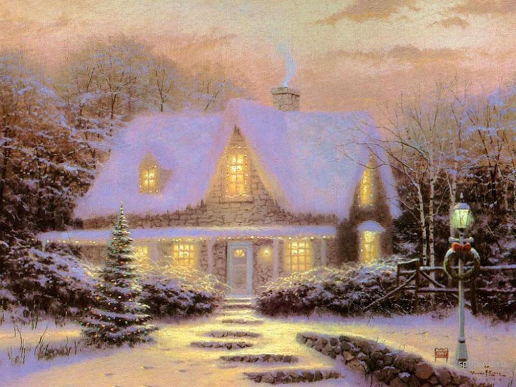 обои Дом в снегу фото
