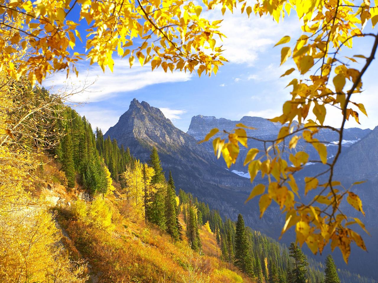 обои Golden Overlook, Glacier Park, Montana фото