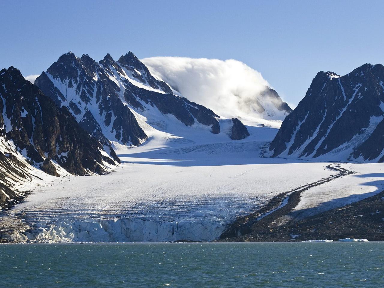 обои Monaco Glacier, Liefdefjorden, Spitsbergen, Norway фото