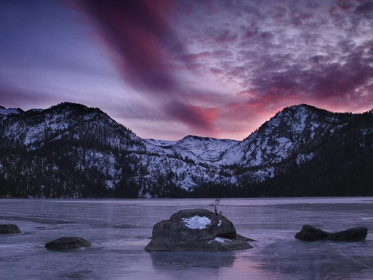 обои Cascade Lake, Californian Sierra Nevada, California фото