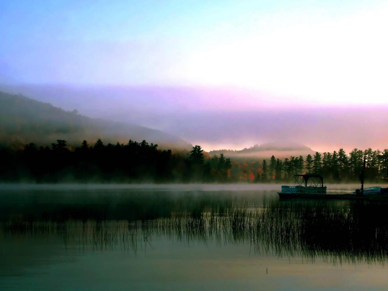 обои Утро на озере фото