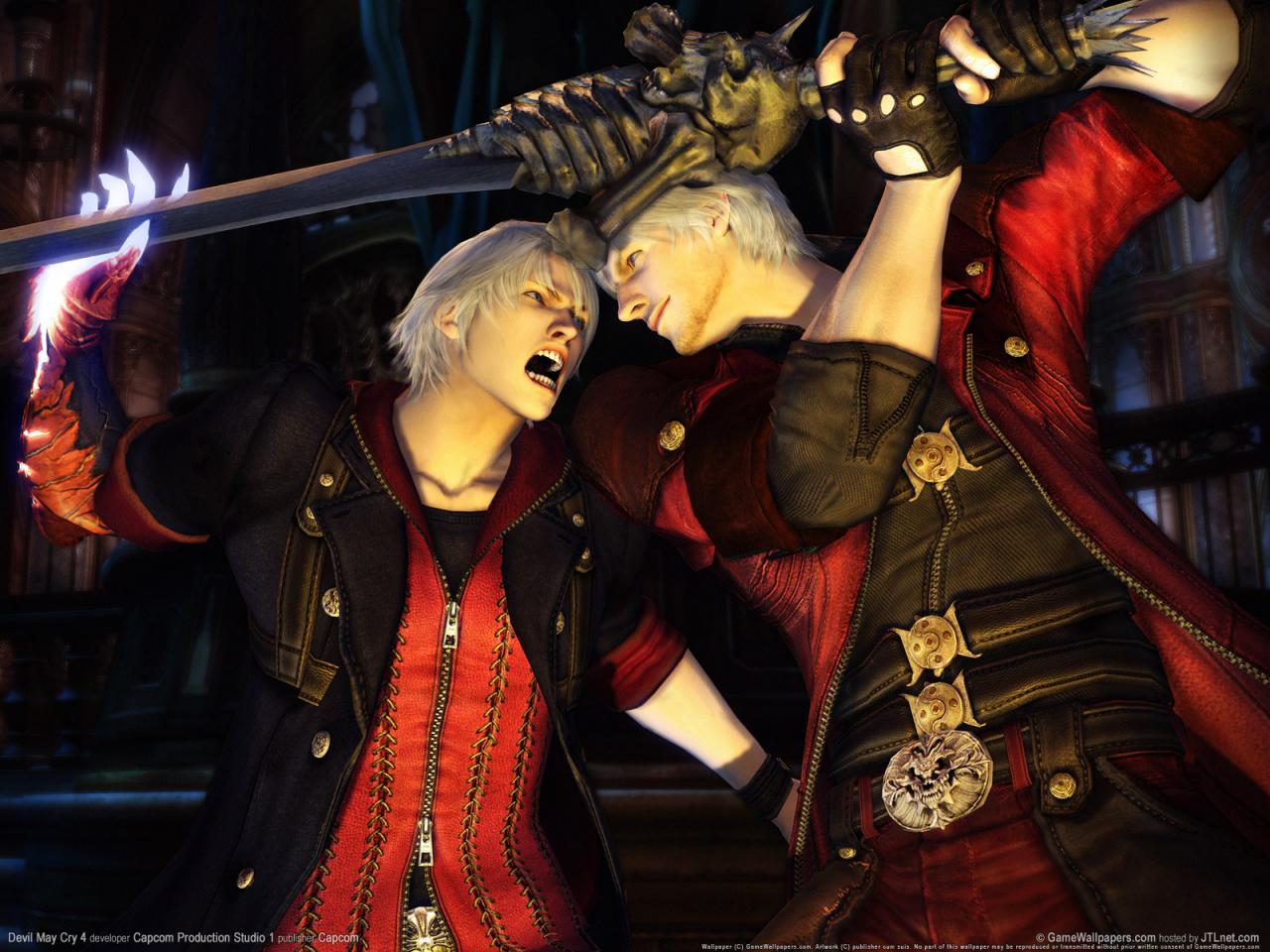 обои Devil May Cry 4 Dante VS Nero фото