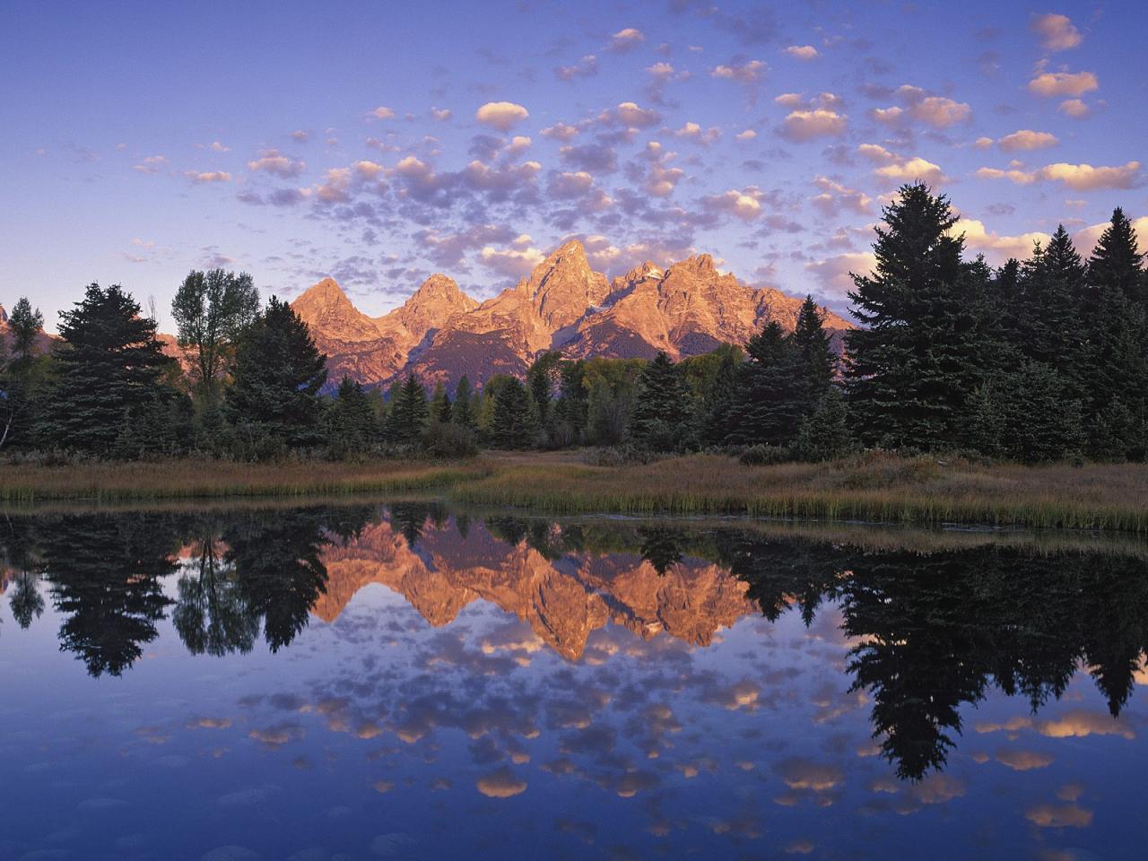 обои Teton Range at Sunrise фото