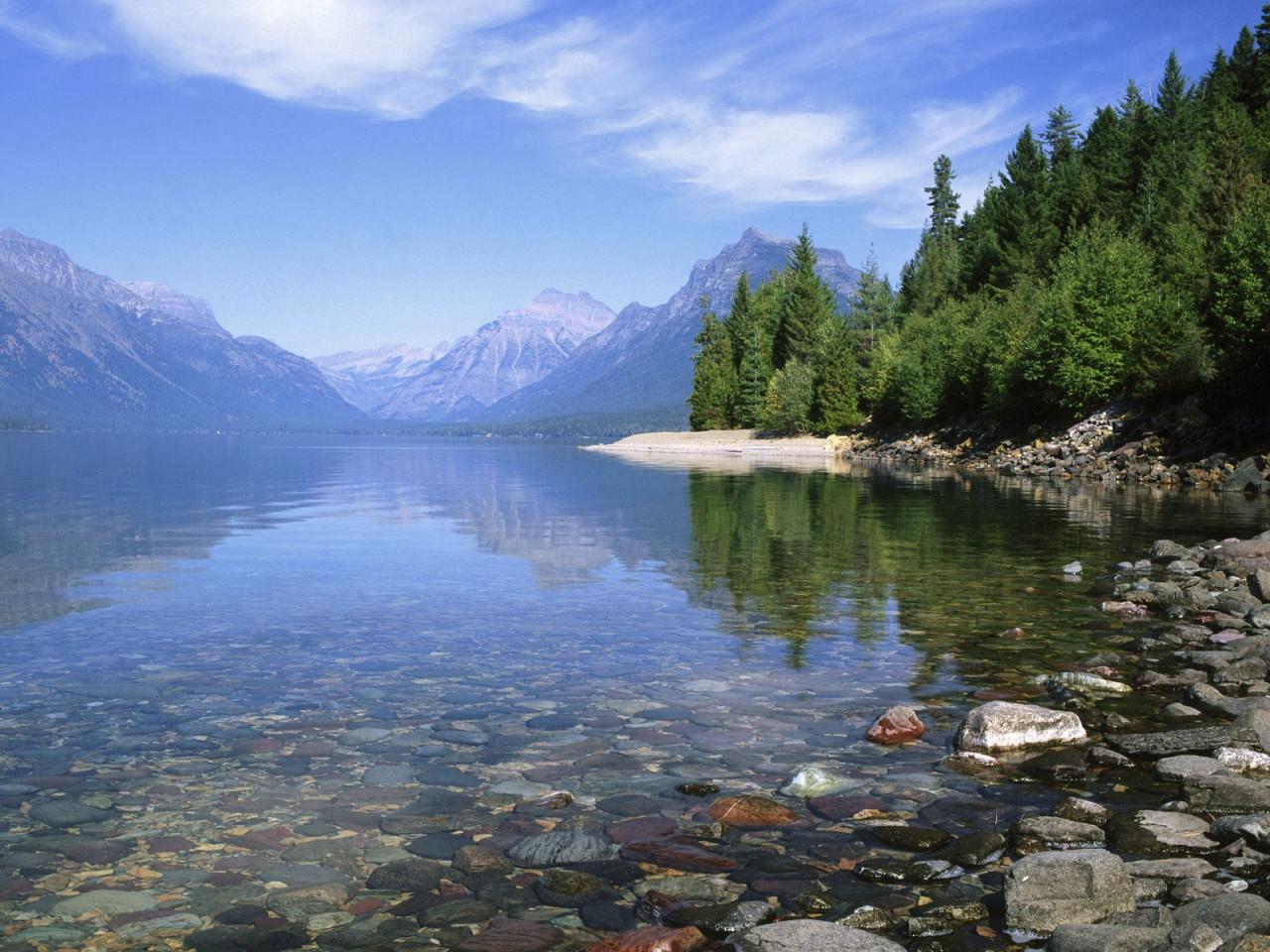 обои Lake McDonald, Glacier National Park, Montana фото