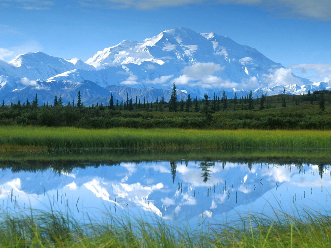 обои Reflections, Mount McKinley, Denali National Park, Alaska фото