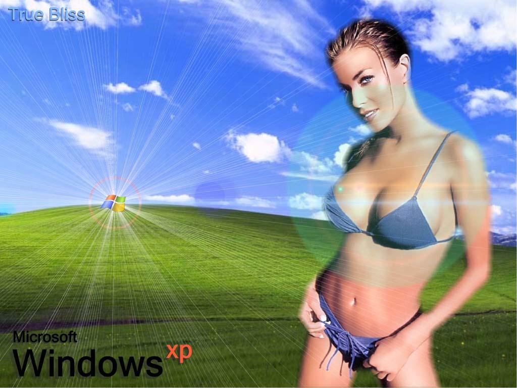 обои WINDOWS xp girl фото