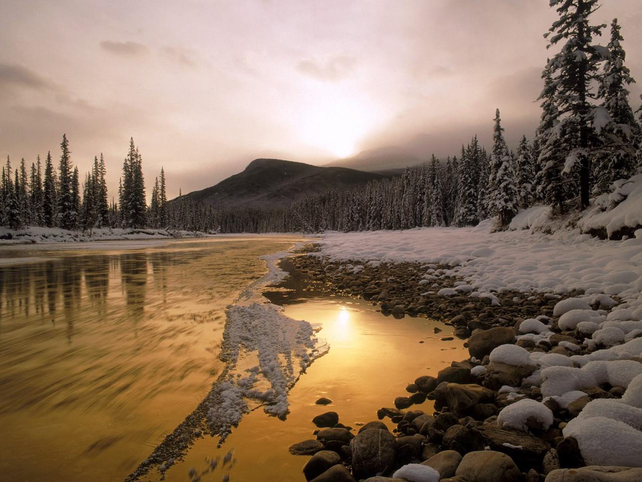 обои Bow River, Rocky Mountains, Canada фото