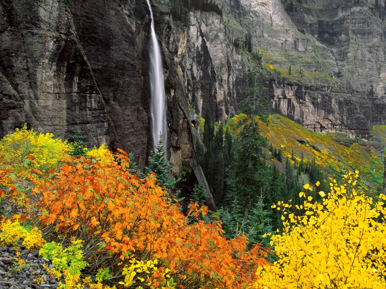 обои Bridalveil Fall, Telluride, Colorado фото