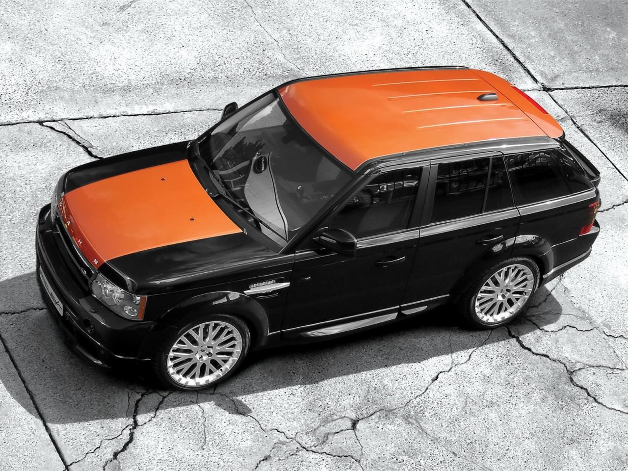 обои Range Rover Sport с оранжевой крышей фото