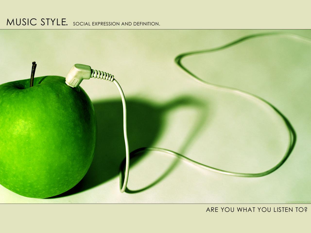 обои Music style apple фото