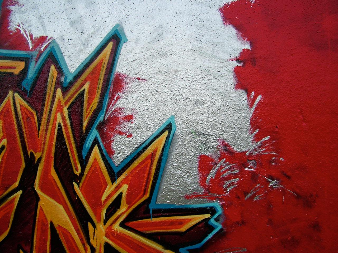 обои Красное граффити фото