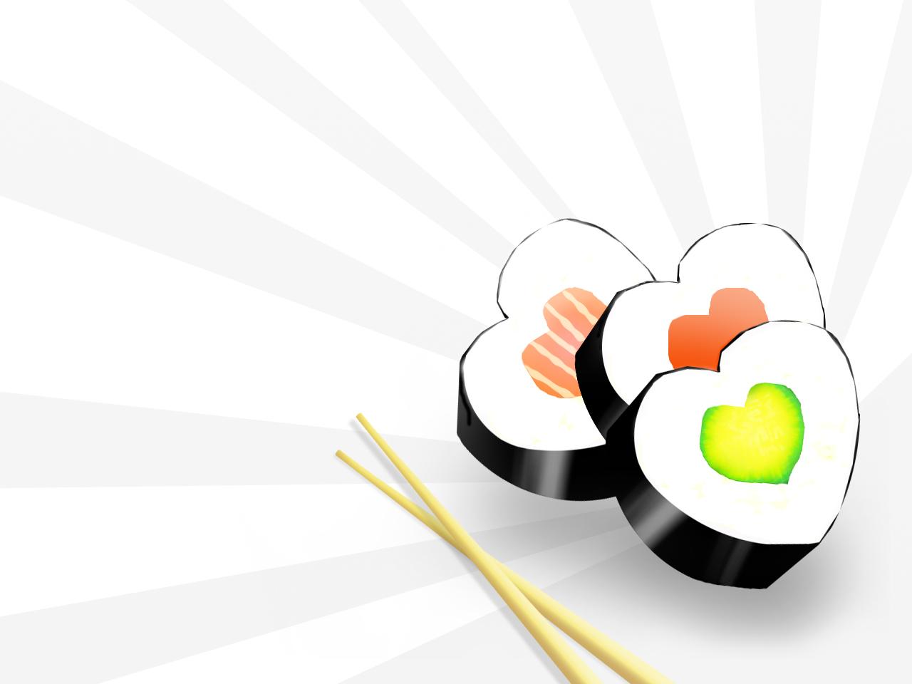 обои I love sushi фото