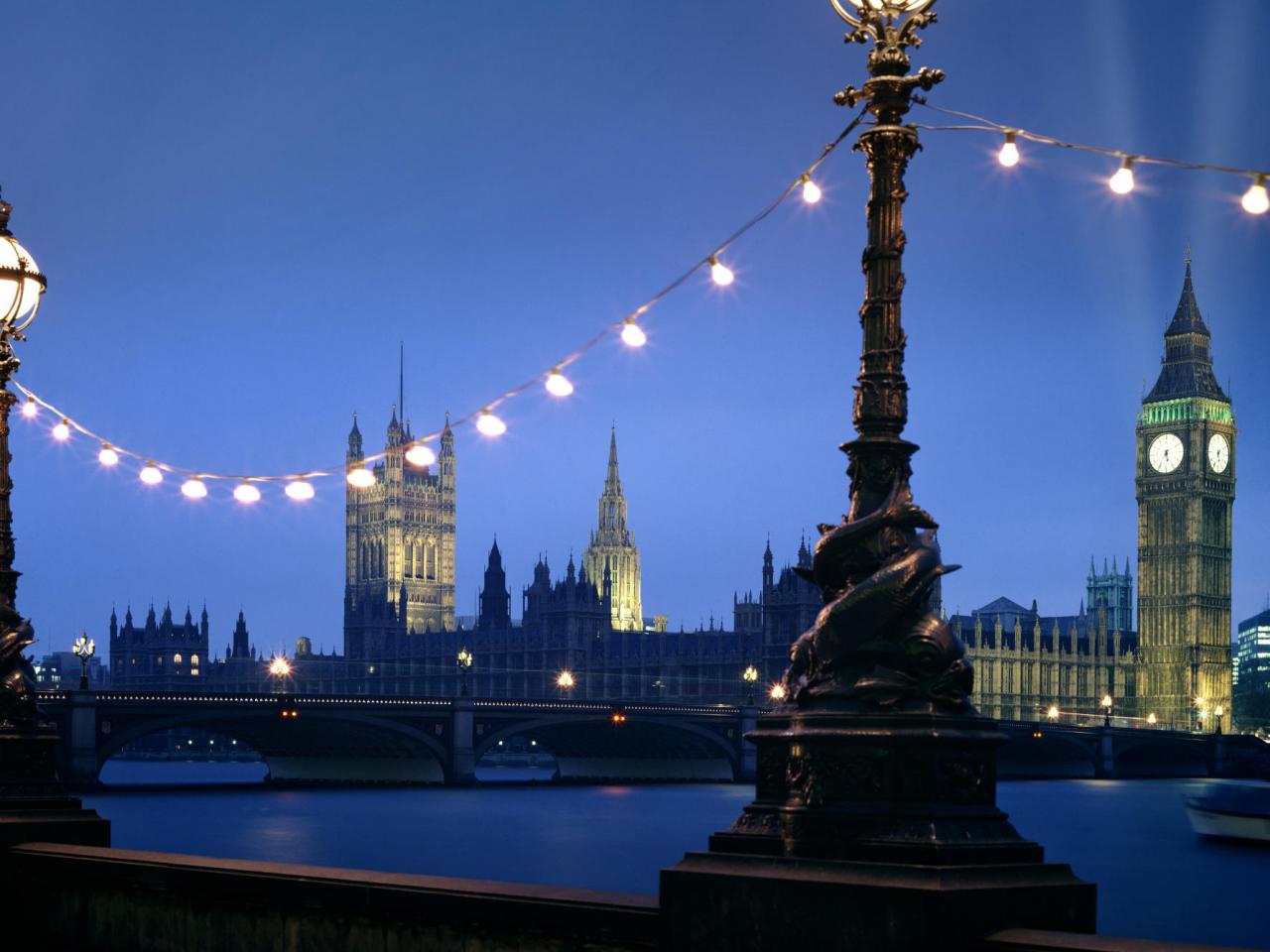 обои Westminster At Night, London, England фото